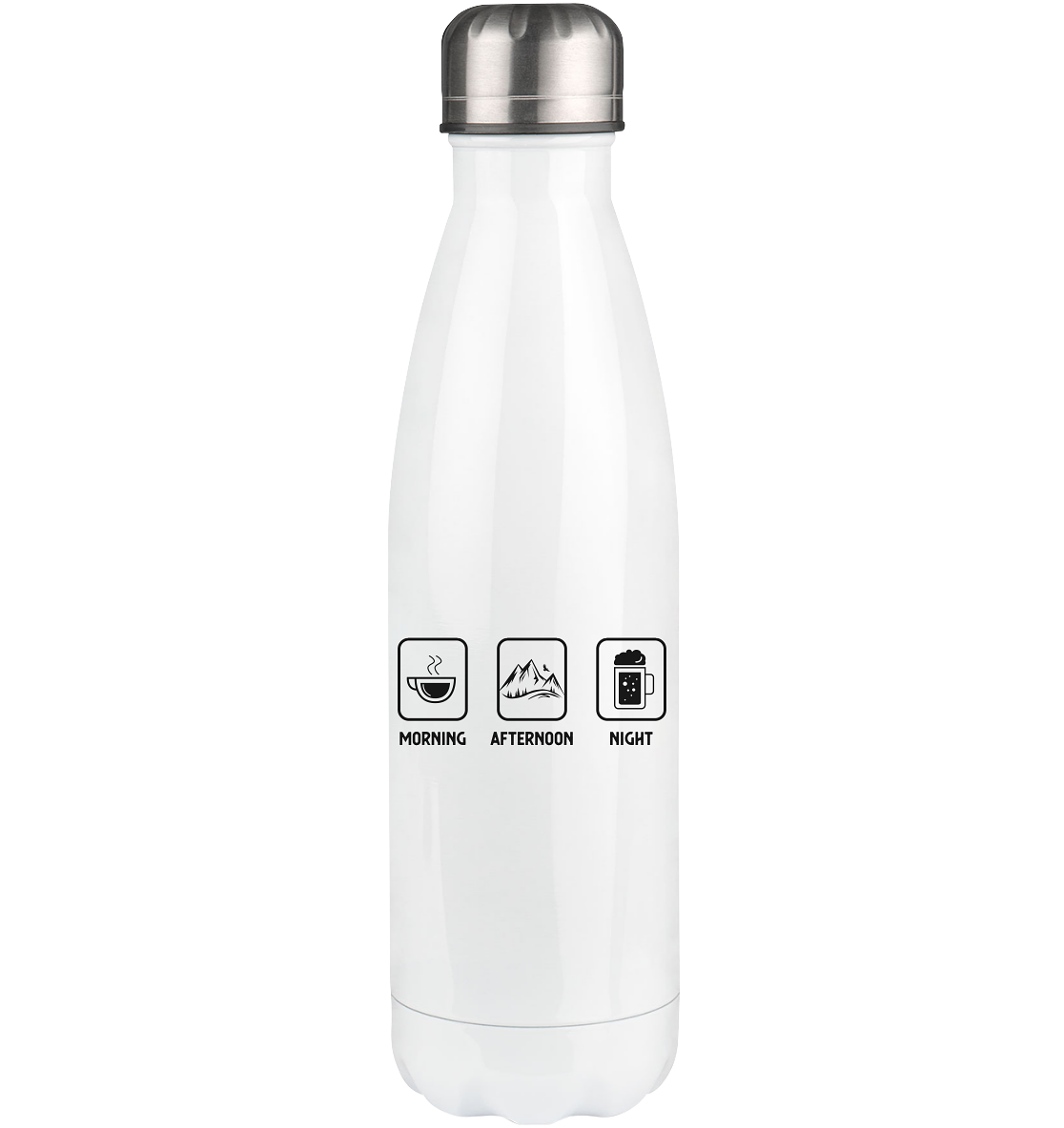 Morning Afternoon Night and Mountain - Edelstahl Thermosflasche berge 500ml