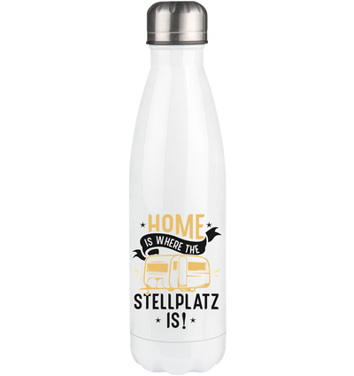 Home is where the Stellplatz is - Edelstahl Thermosflasche camping 500ml