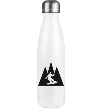 Triangle Mountain and Snowboarding - Edelstahl Thermosflasche snowboarden 500ml