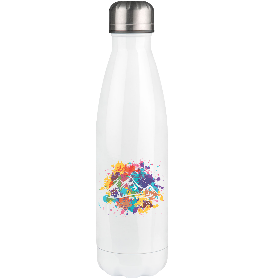 Colorful Splash and Mountain - Edelstahl Thermosflasche berge 500ml