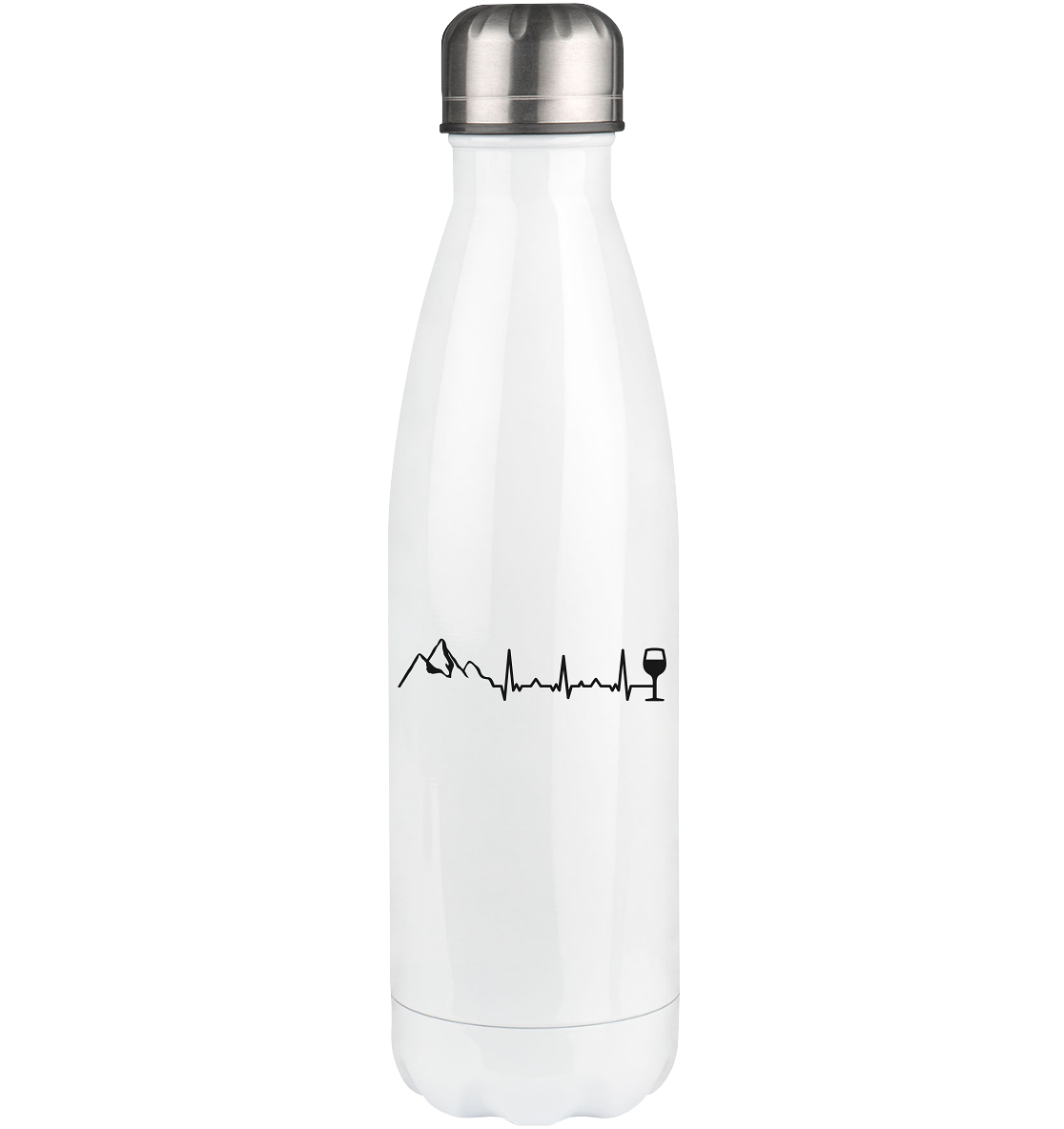 Heartbeat Wine and Mountain - Edelstahl Thermosflasche berge 500ml