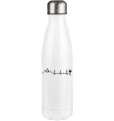 Heartbeat Wine and Mountain - Edelstahl Thermosflasche berge 500ml