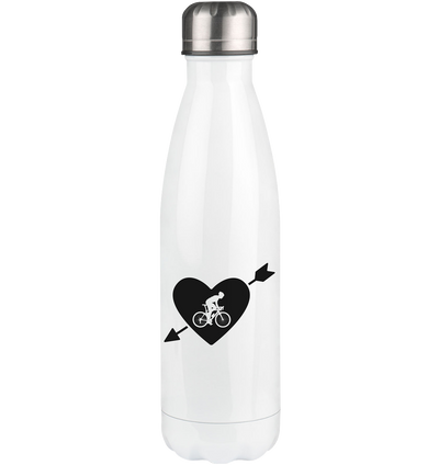 Arrow Heart and Cycling 1 - Edelstahl Thermosflasche fahrrad 500ml