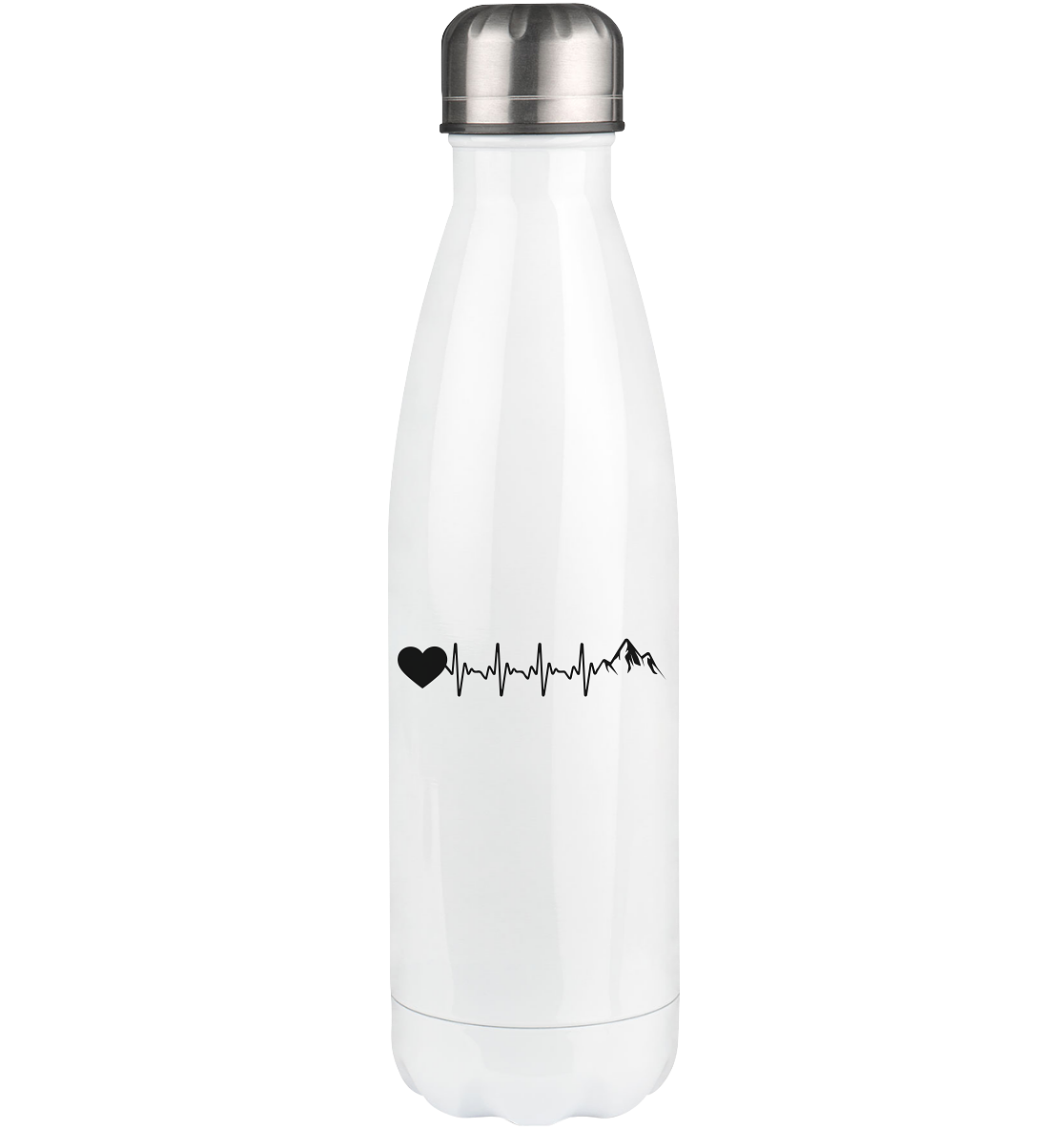 Heartbeat Heart and Mountain - Edelstahl Thermosflasche berge 500ml