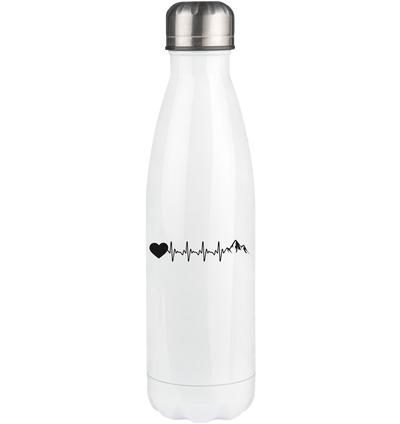 Heartbeat Heart and Mountain - Edelstahl Thermosflasche berge 500ml
