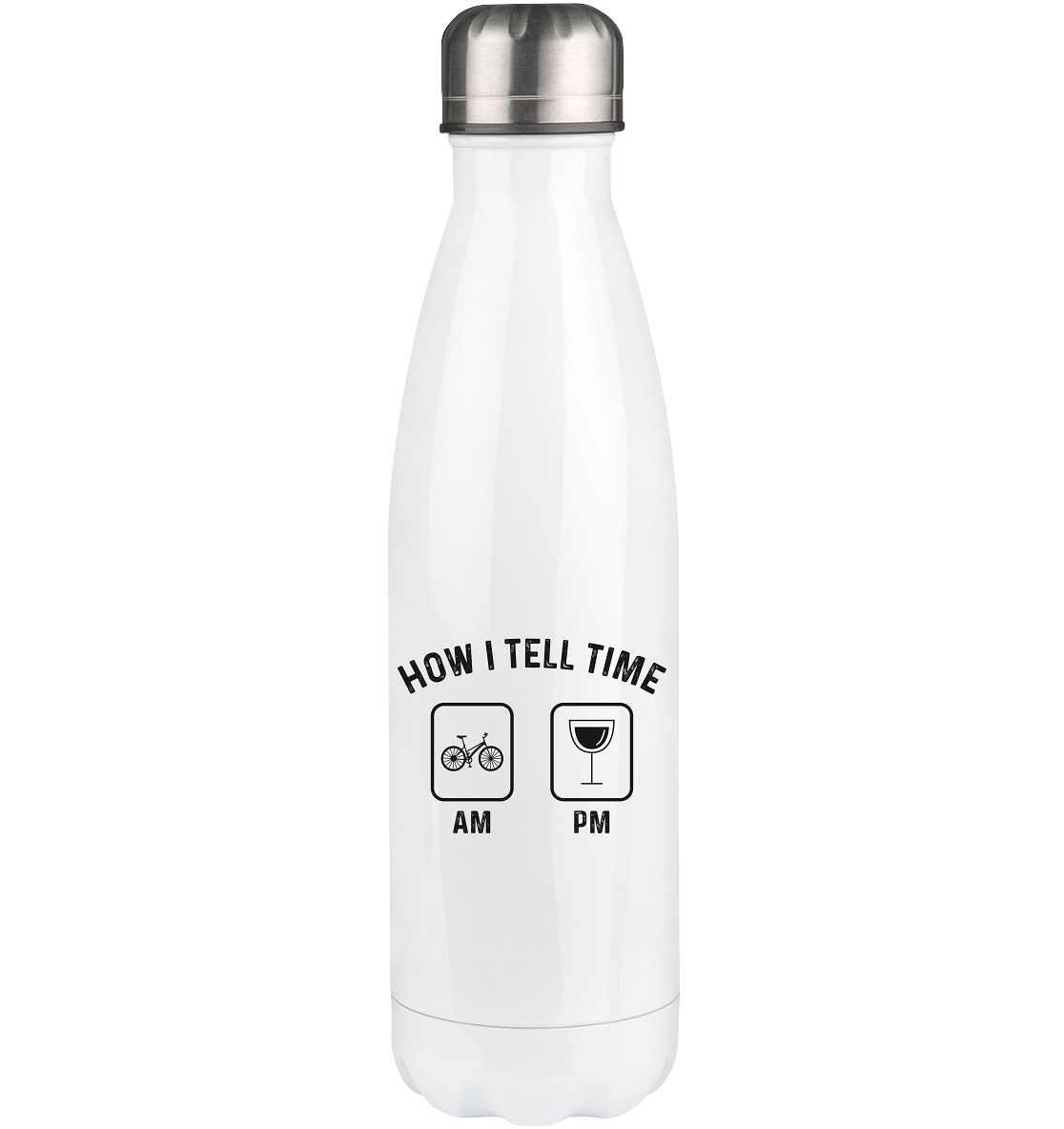 How I Tell Time Am Pm - Edelstahl Thermosflasche fahrrad 500ml