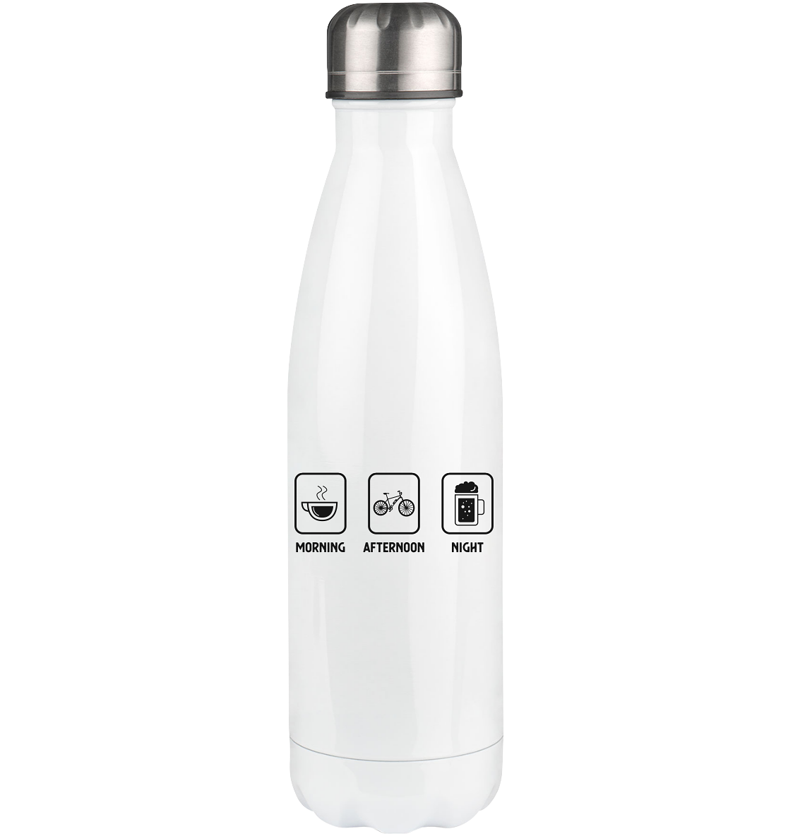 Morning Afternoon Night and E-Bike - Edelstahl Thermosflasche e-bike 500ml