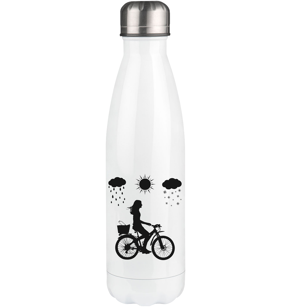 All Seasons and Cycling - Edelstahl Thermosflasche fahrrad 500ml