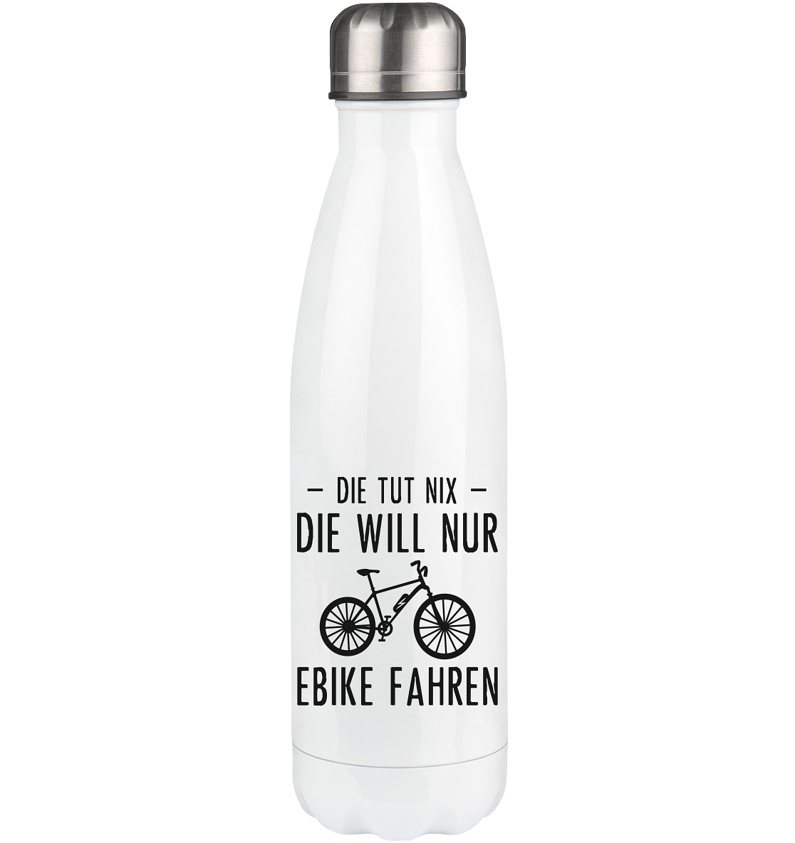 Die Tut Nix Die Will Nur Ebike Fahren - Edelstahl Thermosflasche e-bike 500ml