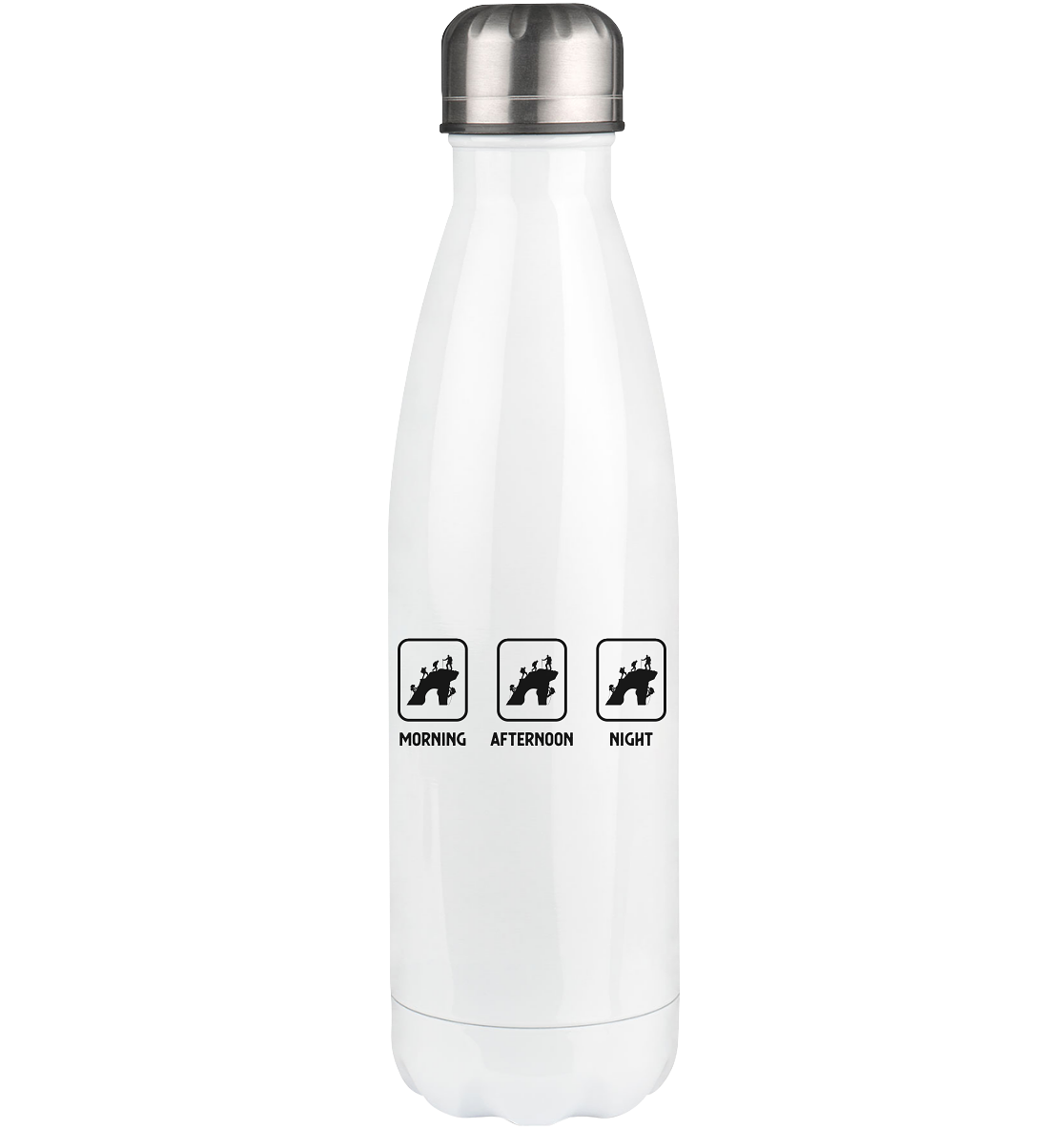 Morning Afternoon Night and Climbing - Edelstahl Thermosflasche klettern 500ml
