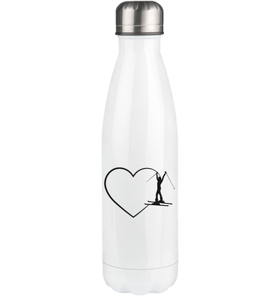 Heart 2 and Skiing - Edelstahl Thermosflasche klettern ski 500ml