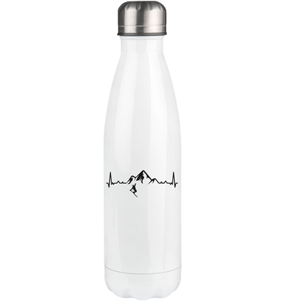 Heartbeat Mountain 1 and Skiing - Edelstahl Thermosflasche klettern ski 500ml