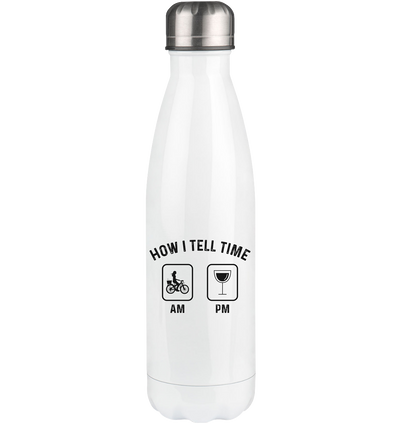 How I Tell Time Am Pm 2 - Edelstahl Thermosflasche fahrrad 500ml