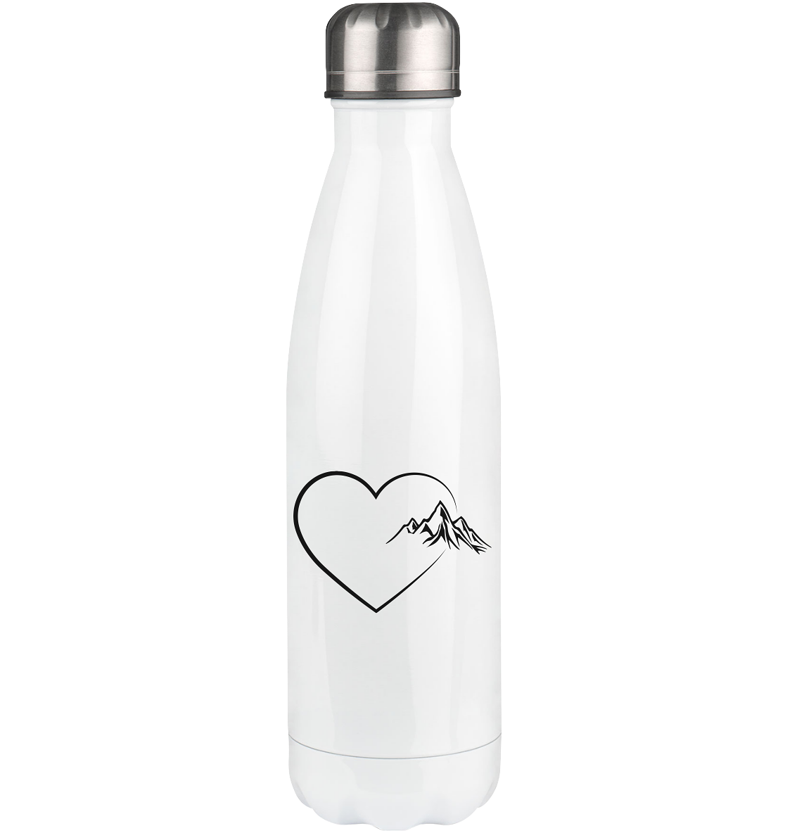 Heart 2 and Mountain - Edelstahl Thermosflasche berge 500ml