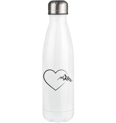 Heart 2 and Mountain - Edelstahl Thermosflasche berge 500ml
