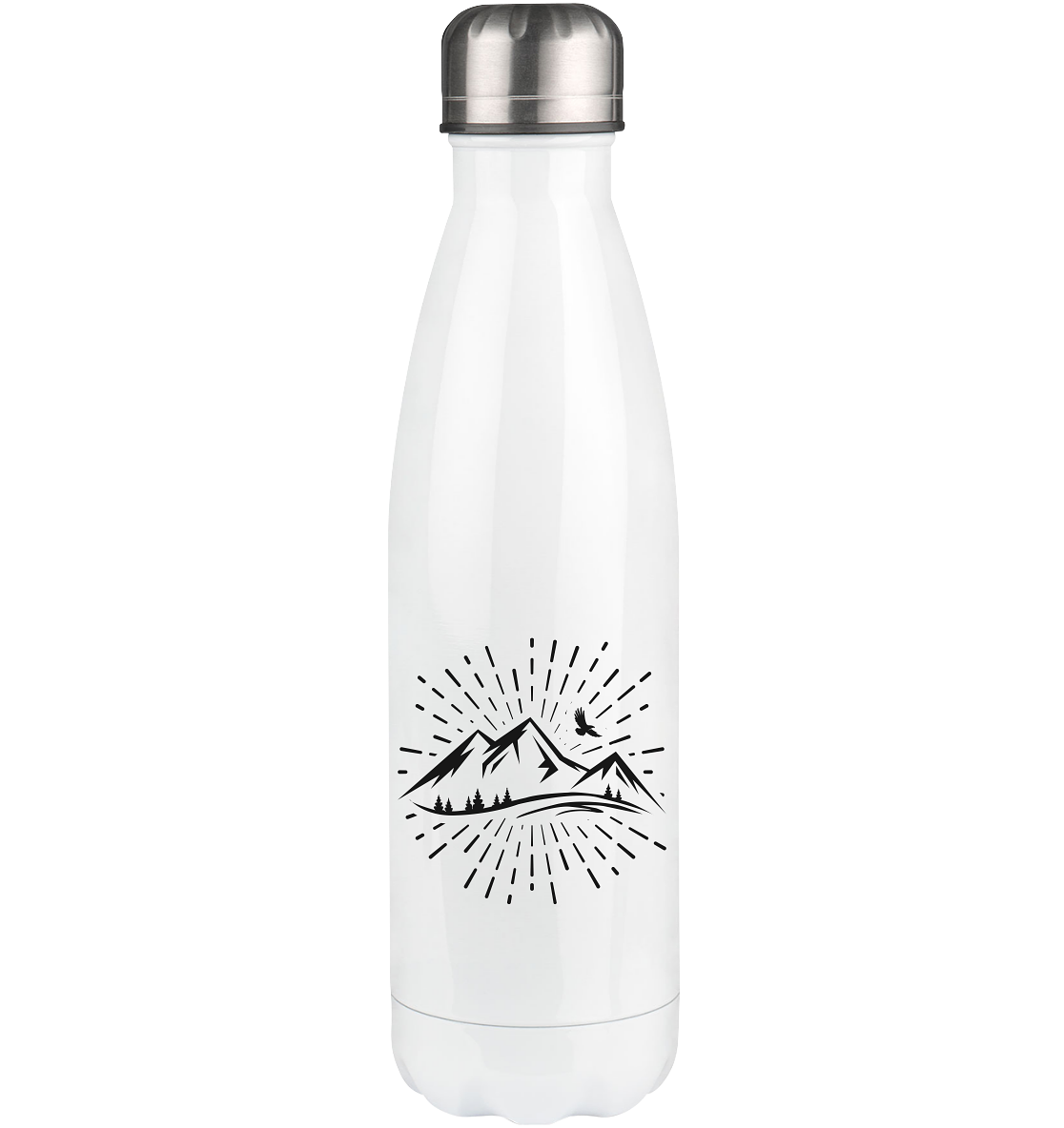 Firework and Mountain - Edelstahl Thermosflasche berge 500ml