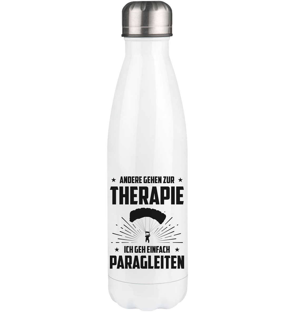 Andere Gehen Zur Therapie Ich Gen Einfach Paragleiten - Edelstahl Thermosflasche berge 500ml