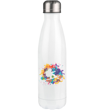 Colorful Splash and Snowboarding - Edelstahl Thermosflasche snowboarden 500ml