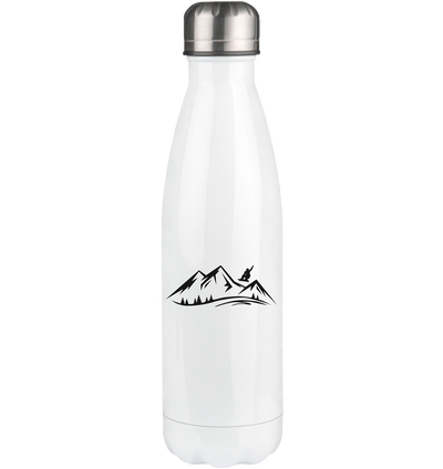 Mountain and Snowboarding - Edelstahl Thermosflasche snowboarden 500ml