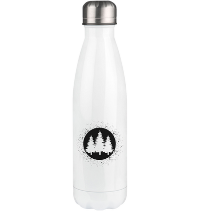 Circle with Splash and Trees - Edelstahl Thermosflasche camping UONP 500ml