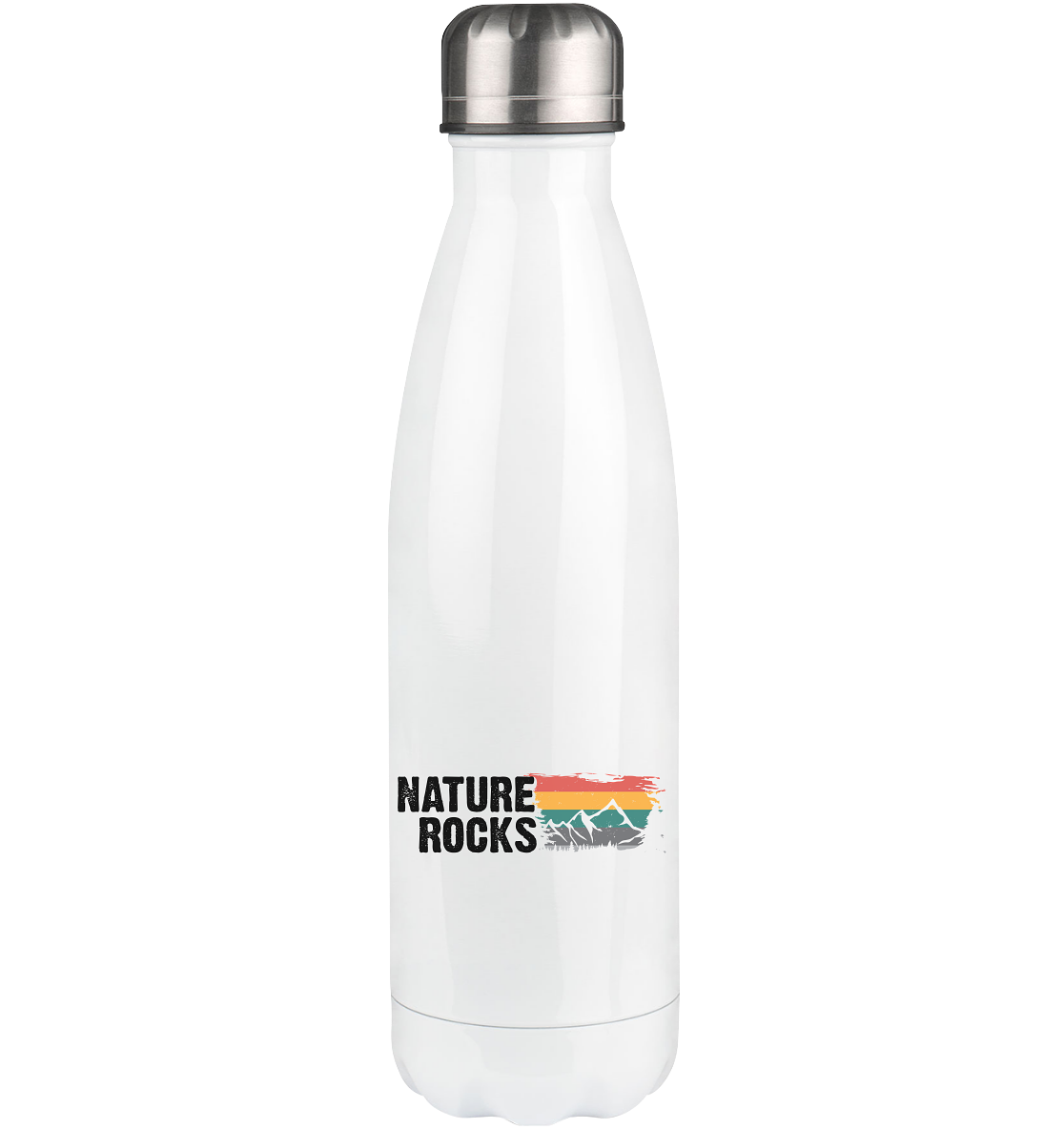 Nature Rocks - Edelstahl Thermosflasche berge camping wandern 500ml