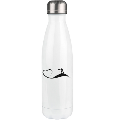 Heart and Skiing - Edelstahl Thermosflasche klettern ski 500ml