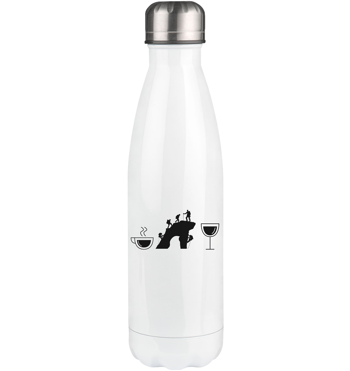 Coffee Wine and Climbing - Edelstahl Thermosflasche klettern 500ml