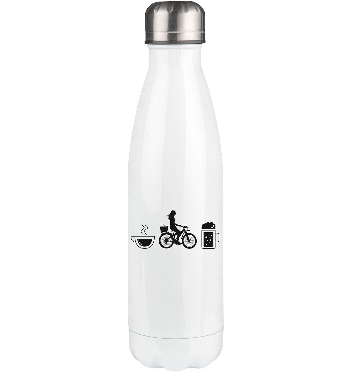 Coffee Beer and Cycling - Edelstahl Thermosflasche fahrrad 500ml