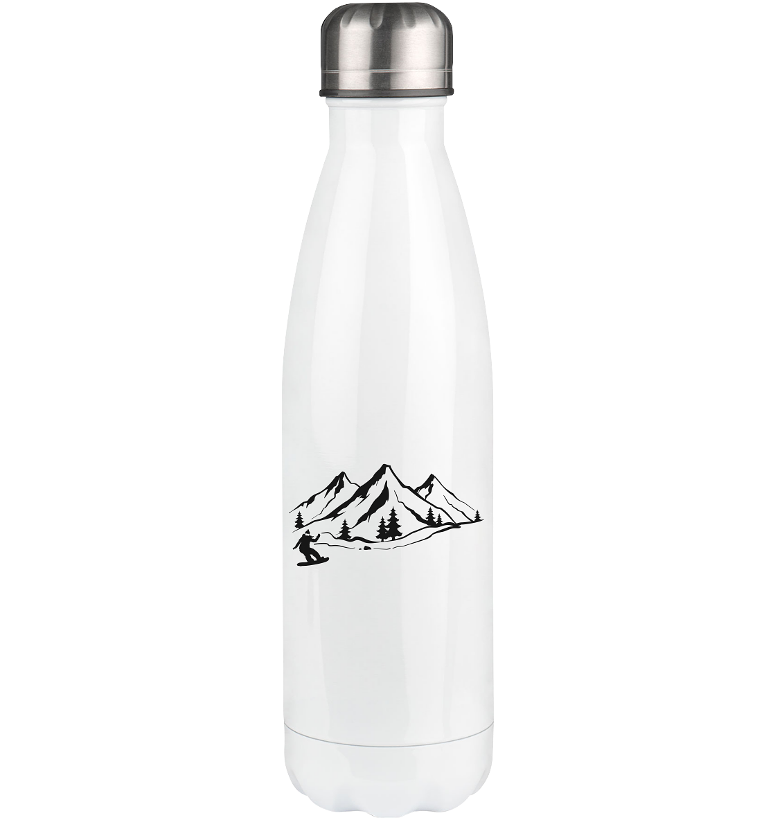 Mountain 1 and Snowboarding - Edelstahl Thermosflasche snowboarden 500ml