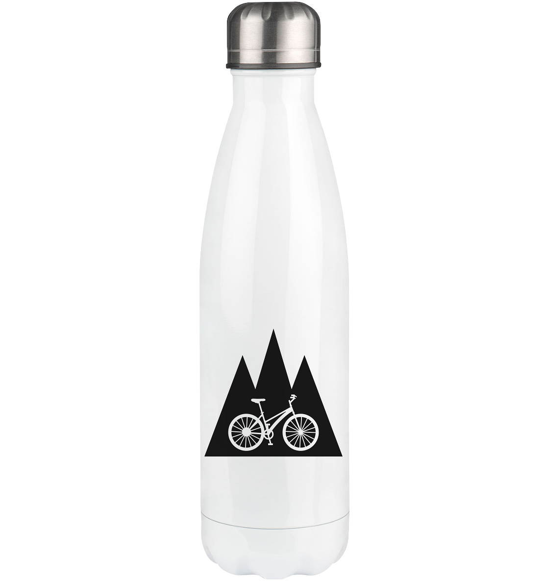 Triangle Mountain and Bicycle - Edelstahl Thermosflasche fahrrad 500ml