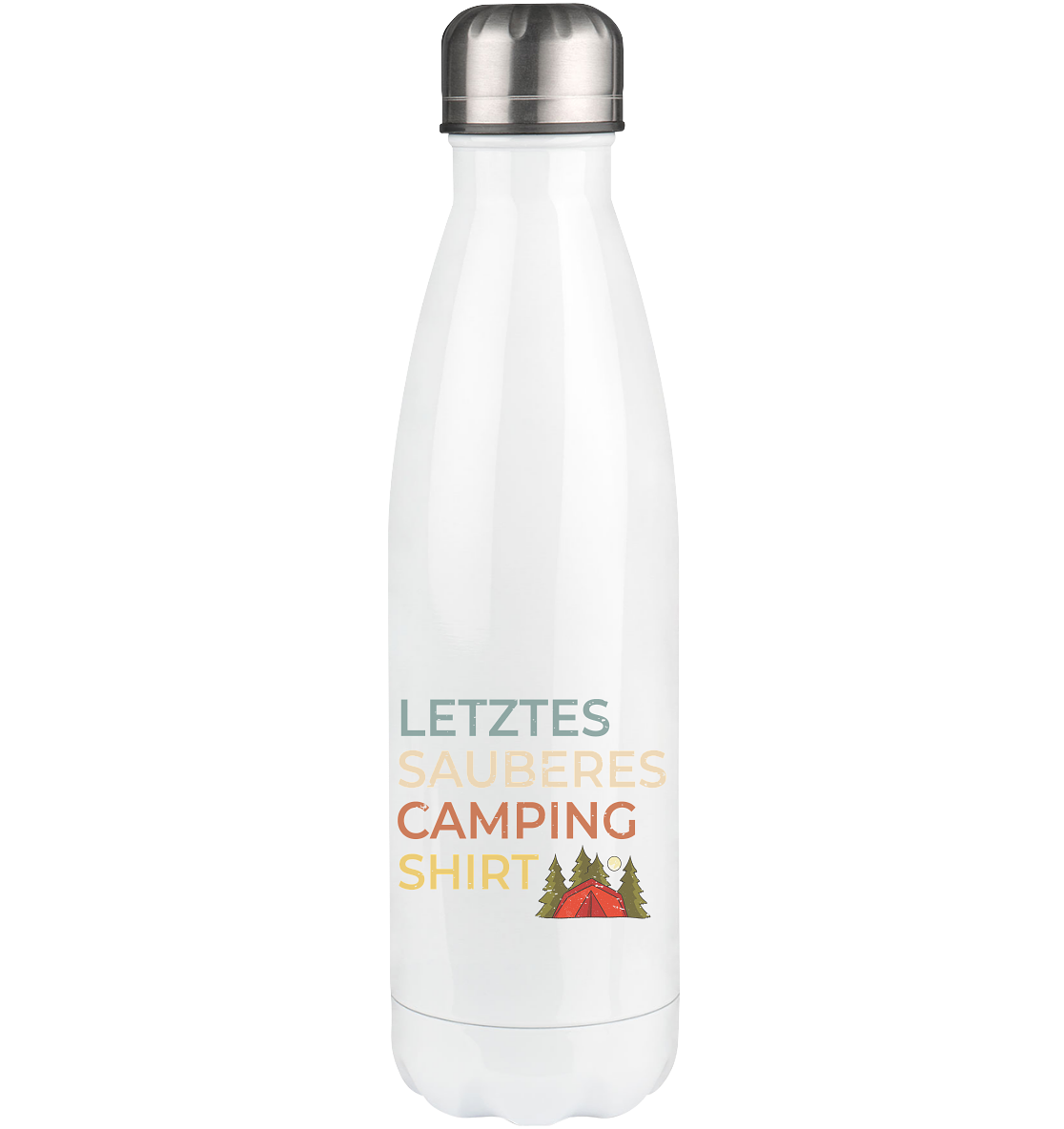 Letztes sauberes Camping Shirt - Edelstahl Thermosflasche camping 500ml