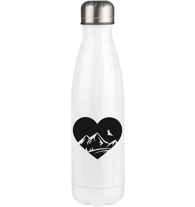 Heart 1 and Mountain - Edelstahl Thermosflasche berge 500ml