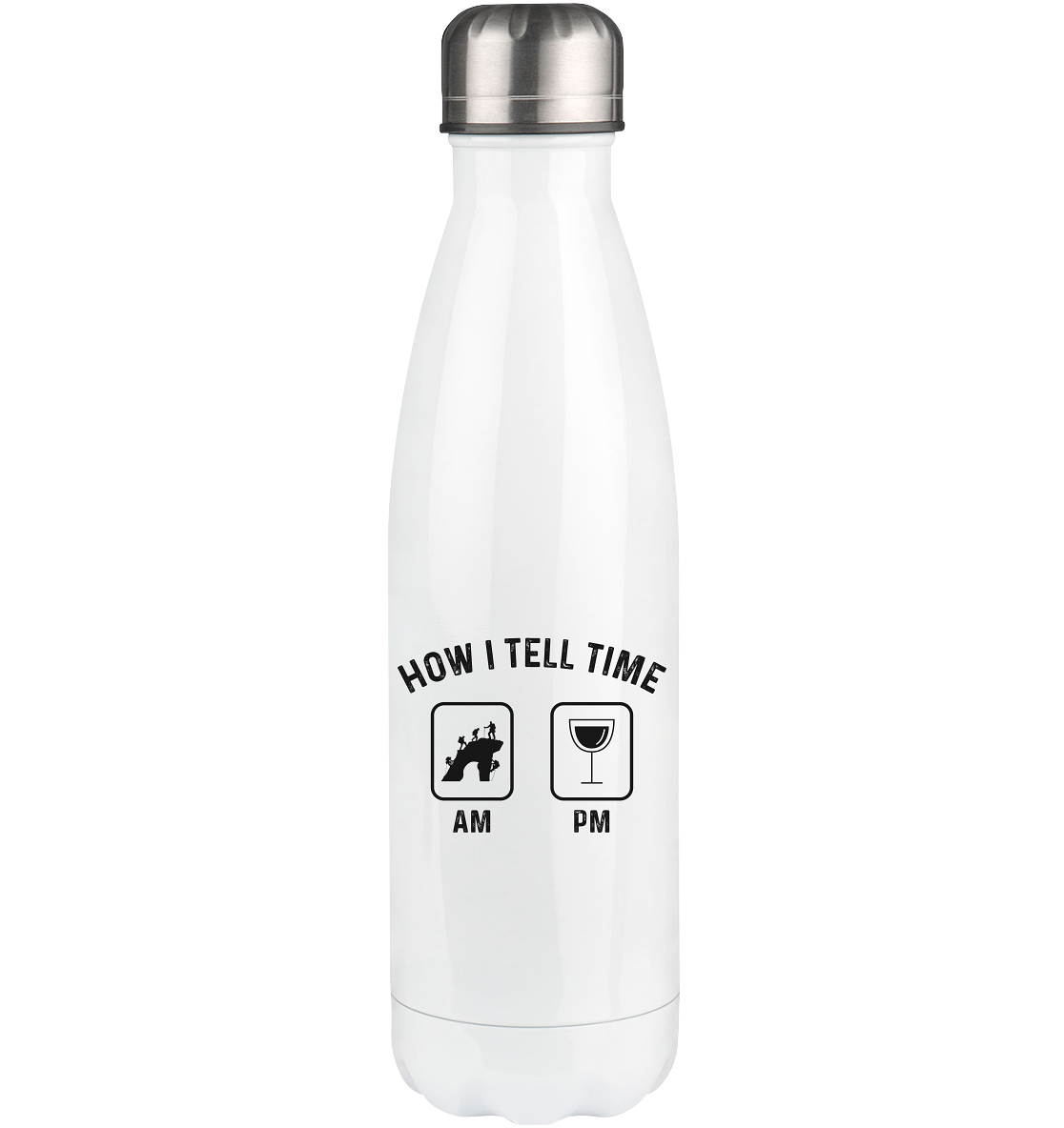 How I Tell Time Am Pm - Edelstahl Thermosflasche klettern 500ml
