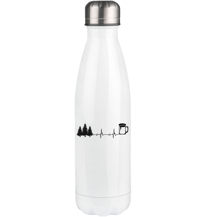 Heartbeat Beer and Trees - Edelstahl Thermosflasche camping UONP 500ml