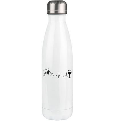 Heartbeat Wine and Sailplane - Edelstahl Thermosflasche berge 500ml