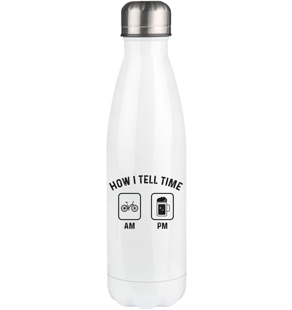 How I Tell Time Am Pm - Edelstahl Thermosflasche fahrrad 500ml