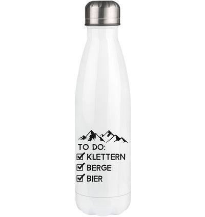 To Do Liste - Klettern, Berge, Bier - Edelstahl Thermosflasche klettern 500ml