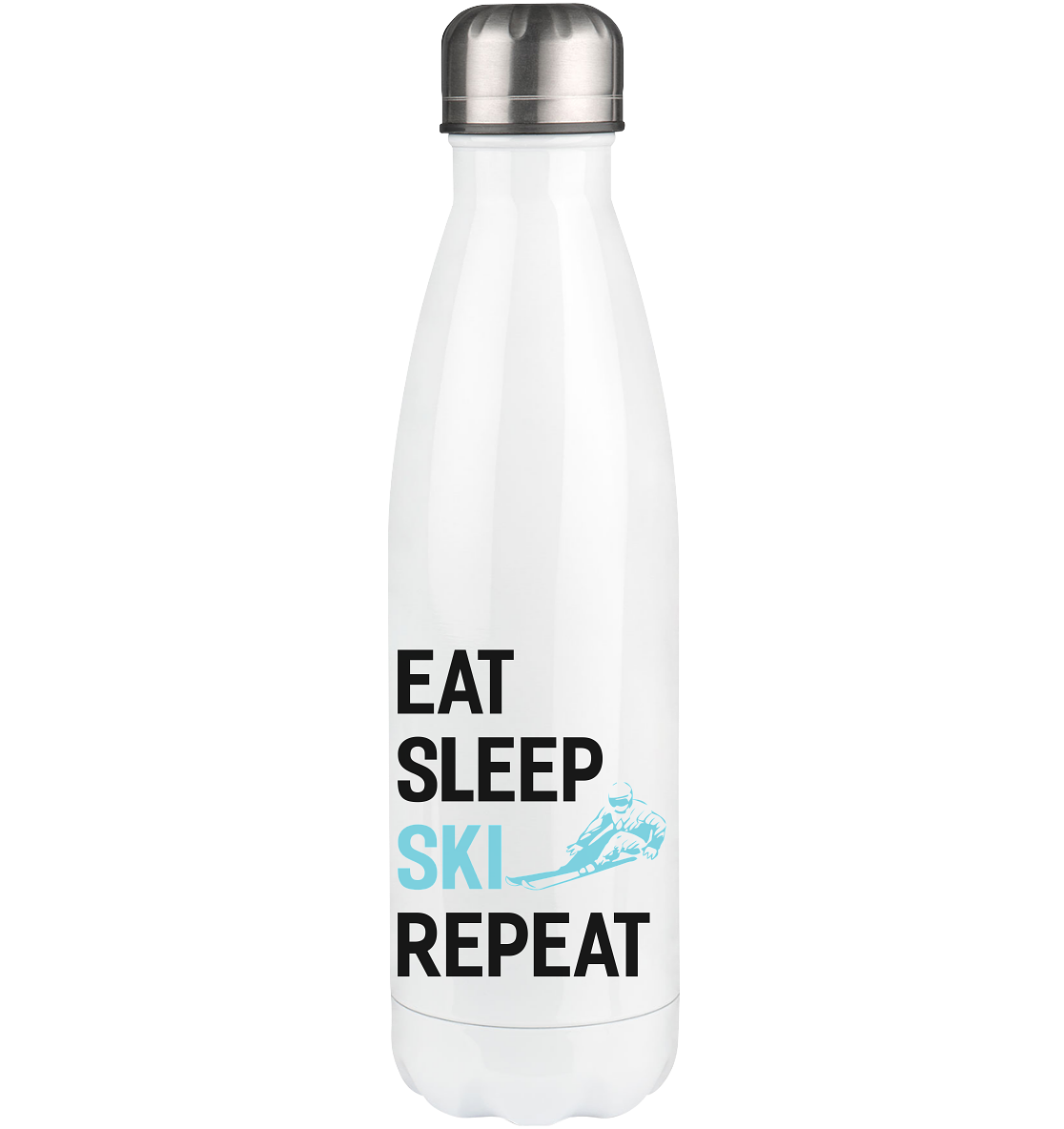 Eat Sleep Ski Repeat - Edelstahl Thermosflasche klettern 500ml