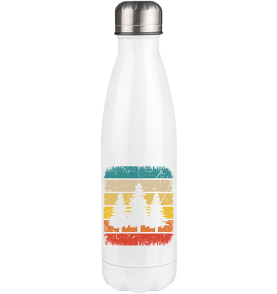 Vintage Square and Trees - Edelstahl Thermosflasche camping UONP 500ml