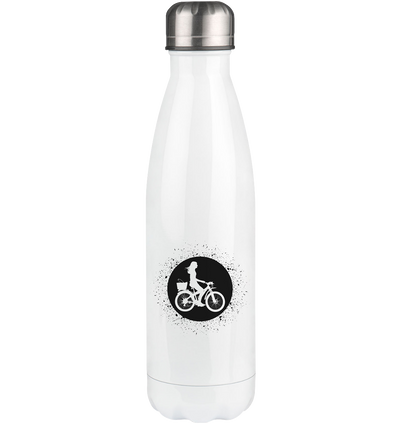 Circle with Splash and Cycling - Edelstahl Thermosflasche fahrrad 500ml