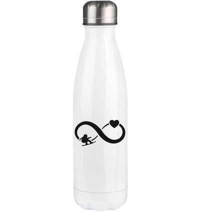 Infinity Heart and Snowboarding - Edelstahl Thermosflasche snowboarden 500ml