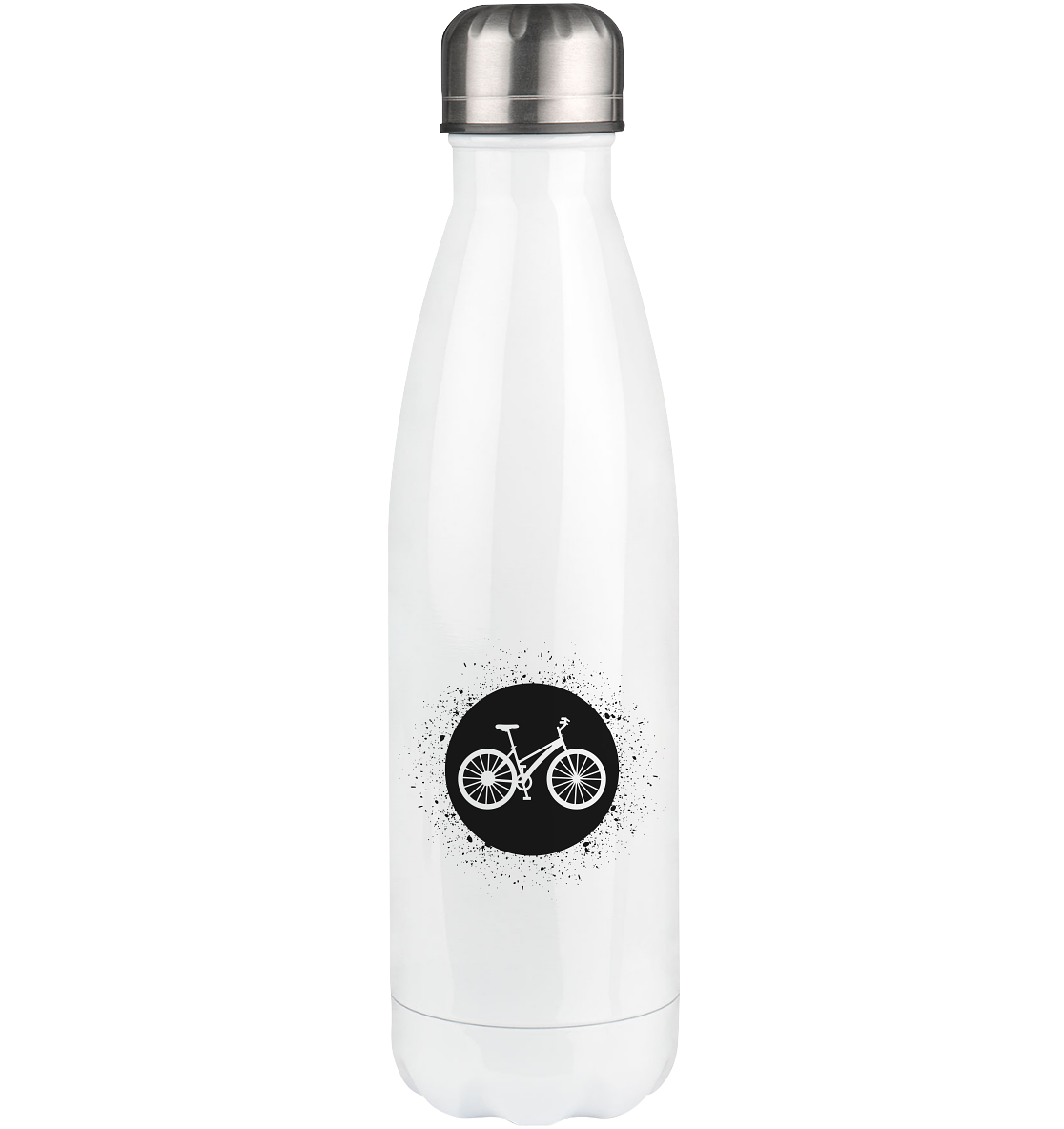 Circle with Splash and Bicycle - Edelstahl Thermosflasche fahrrad 500ml