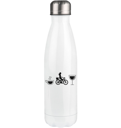 Coffee Wine and Cycling - Edelstahl Thermosflasche fahrrad 500ml