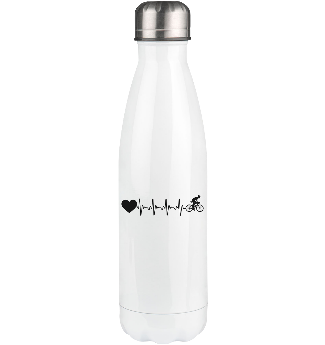 Heartbeat Heart and Cycling - Edelstahl Thermosflasche fahrrad 500ml
