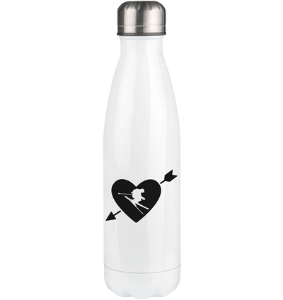 Arrow Heart and Skiing - Edelstahl Thermosflasche klettern ski 500ml