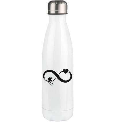 Infinity Heart and Skiing - Edelstahl Thermosflasche klettern ski 500ml