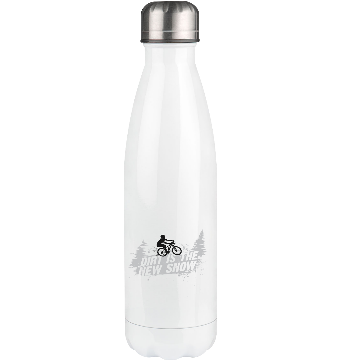 Dirt is the new Snow - Edelstahl Thermosflasche mountainbike 500ml