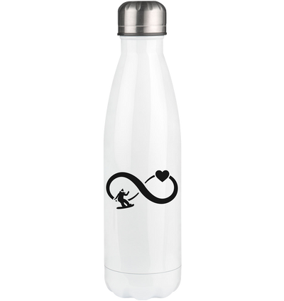 Infinity Heart and Snowboarding 1 - Edelstahl Thermosflasche snowboarden 500ml