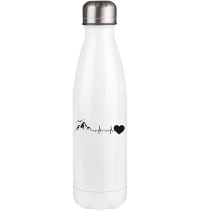 Heartbeat Heart and Sailplane - Edelstahl Thermosflasche berge 500ml
