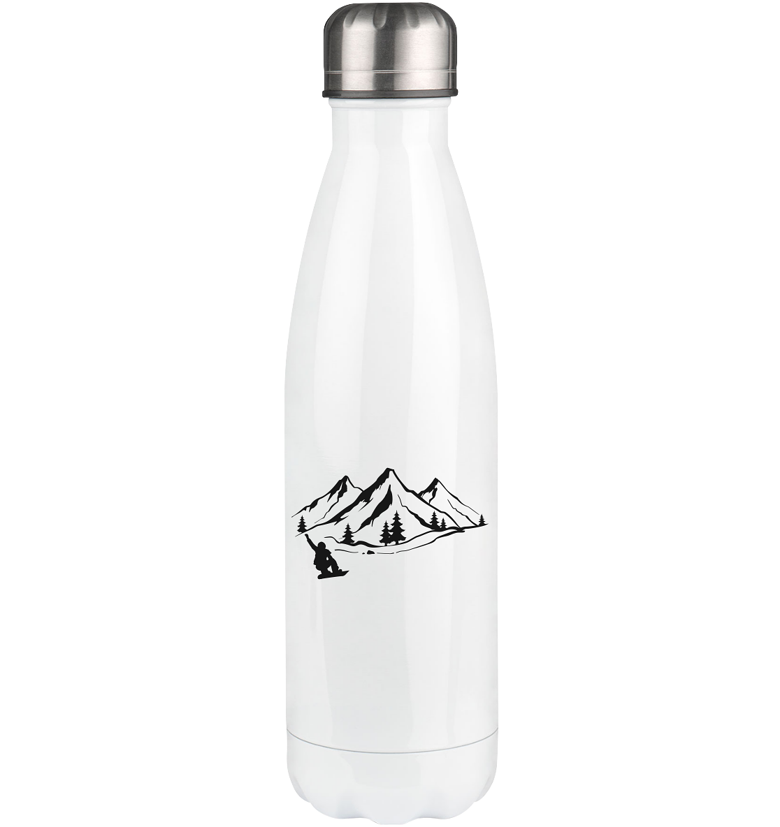Mountain 1 and Snowboarding - Edelstahl Thermosflasche snowboarden 500ml